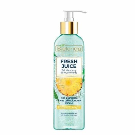 Bielenda Fresh Juice brightening micellar gel for washing the face  with bioactive citrus water and Ananas 190ml