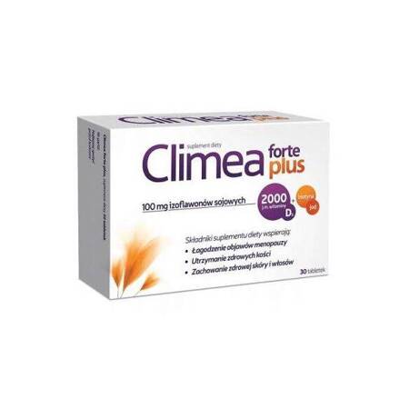 Climea Forte Plus for Menopause and Healthy Bones Skin and Hair Maintenance 30 Tablets