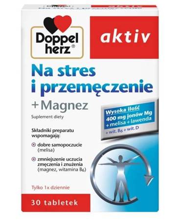 Doppelherz aktiv For stress and fatigue + Magnesium, 30 tablets