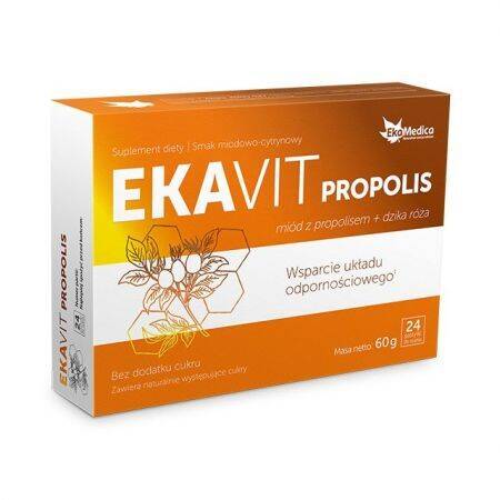 EkaMedica Ekavit Propolis with Honey and Wild Rose 24 tablets