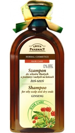 Elfa Pharm Green Pharmacy Shampoo for oily scalp and dry ends GINSENG 350ml
