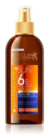 Eveline Amazing Oils SUN BRONZE Sun Care Oil With Tan Accelerator SPF6 150ml