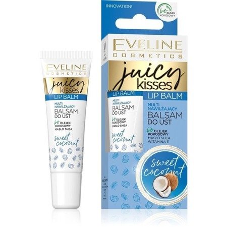 Eveline Cosmetics Juicy Kisses Lip Balm Sweet Coconut 12 ml