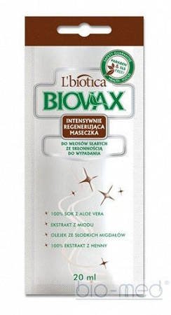 L'Biotica Biovax Regenerating Mask for Weak Hair Sachet 20ml