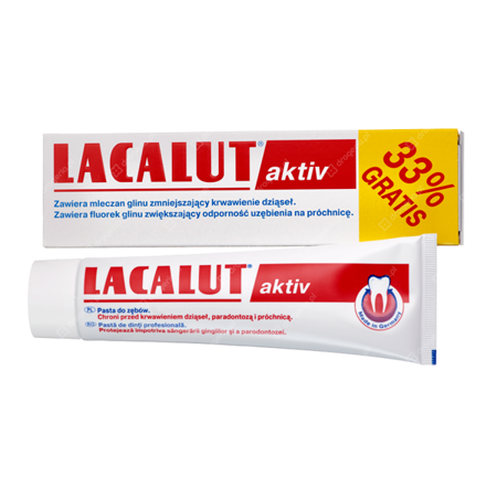 Lacalut Aktiv Pasta Do Zębów  33 % gratis 75 ml