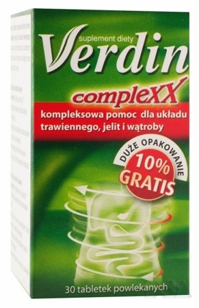 Verdin Complexx Kompleksowa Pomoc Dla Układu Trawiennego 30 Tabletek Powlekanych